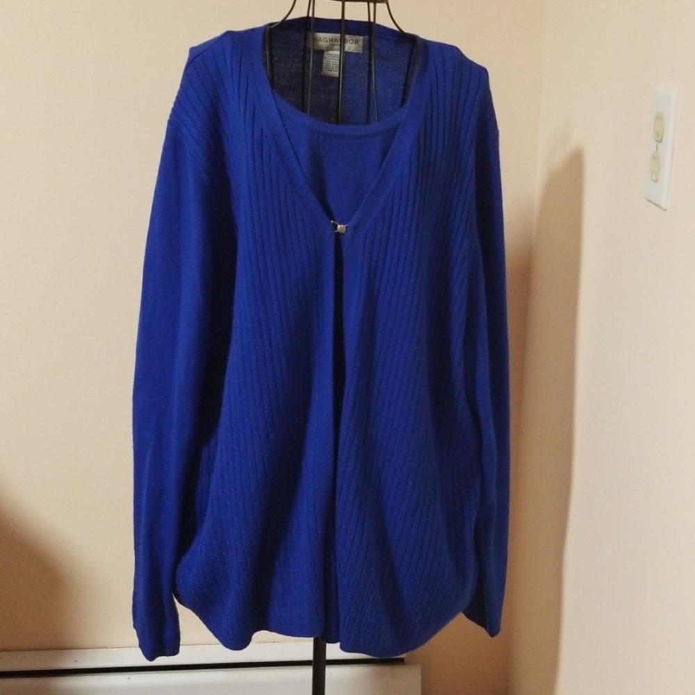 Sag Harbor acrylic blue sweater size 2X